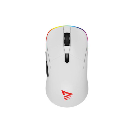 Savio RIFT WHITE gaming mouse RGB Dual Mode ratón Juego mano derecha Bluetooth + USB Type-C Óptico 10000 DPI