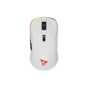 Savio RIFT WHITE gaming mouse RGB Dual Mode ratón Juego mano derecha Bluetooth + USB Type-C Óptico 10000 DPI