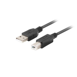 Lanberg CA-USBA-15CU-0010-BK cable USB USB 2.0 1 m USB B Negro