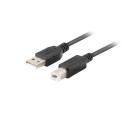 Lanberg CA-USBA-15CU-0010-BK cable USB USB 2.0 1 m USB B Negro
