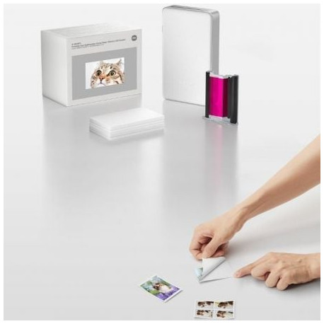 Papel Fotográfico para Sublimación Xiaomi Portable Dye-Sublimation Photo Paper Stickers/ 5 x 7.6cm/ 50 Hojas