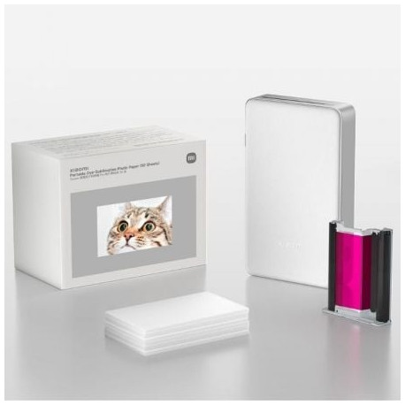 Papel Fotográfico para Sublimación Xiaomi Portable Dye-Sublimation Photo Paper/ 5 x 7.6cm/ 50 Hojas