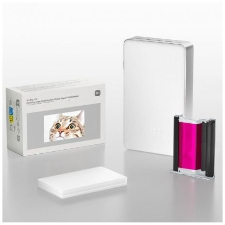 Papel Fotográfico para Sublimación Xiaomi Portable Dye-Sublimation Photo Paper/ 5 x 7.6cm/ 20 Hojas