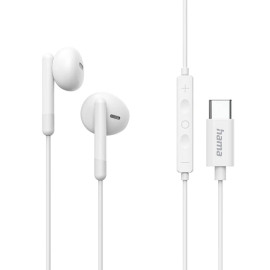 Hama Classy Auriculares Alámbrico Dentro de oído Llamadas/Música USB Tipo C Blanco