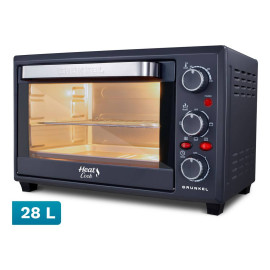 Grunkel HR-28COOK horno 28 L 1600 W Negro, Acero