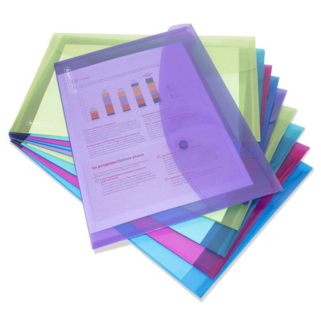 Rapesco 1665 carpeta Polipropileno (PP) Multicolor, Transparente A4