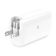 Ksix Cargador de red Multipuerto GaN 65W, PPS, Power Delivery, Carga ultra rápida, Conectores US+UE+UK, Blanco