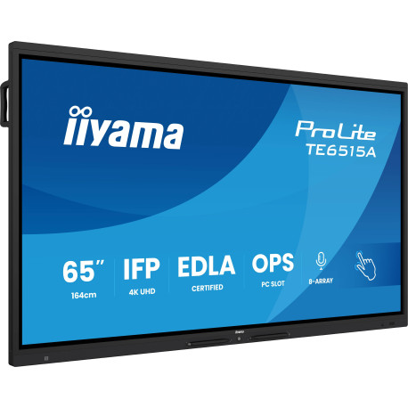 iiyama TE6515A-B1AG pantalla de señalización Panel plano interactivo 163,8 cm (64.5'')