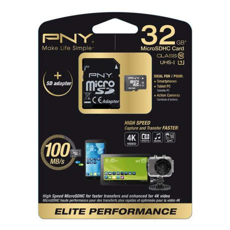 PNY 32GB MicroSD SDU32G10ELIPER-EF