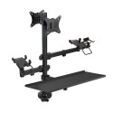 TooQ Soporte de Mesa para TPV/Impresora/Pantallas 17”-32”/Terminal/Lector/Teclado
