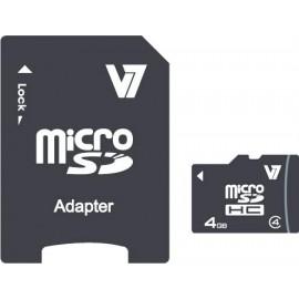 V7 Micro tarjeta de 4 GB SDHC Clase 4   adaptador VAMSDH4GCL4R-2E