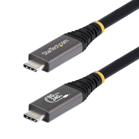 StarTech.com Cable USB4 50cm - Cable USB-C Certificado USB-IF - 80Gbps