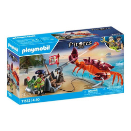 Playmobil batalla con el cangrejo gigante