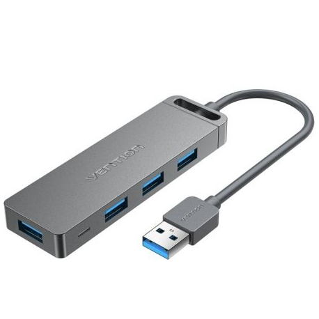 Hub USB 3.0 Vention CHLHD/ 4xUSB/ 1xMicroUSB PD/ Gris