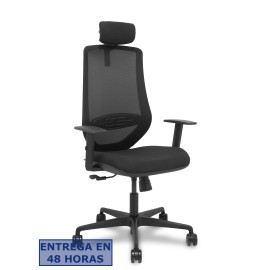 Silla Mardos sincro malla negra bali negro brazo regulable