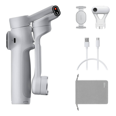 Insta360 Flow 2 AI Tracker Bundle Estabilizador de cámara para smartphone Gris claro