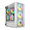 Savio Raptor White X1 ARGB Glass/Mesh White Computer Case Midi Tower Blanco
