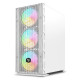 Savio Raptor White X1 ARGB Glass/Mesh White Computer Case Midi Tower Blanco