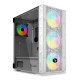 Savio Raptor White X1 ARGB Glass/Mesh White Computer Case Midi Tower Blanco