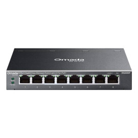 TP-Link Omada ES208GP switch Gestionado L2 Gigabit Ethernet (10/100/1000) Energía sobre Ethernet (PoE) DIN rail Negro