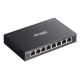 TP-Link Omada ES208GP switch Gestionado L2 Gigabit Ethernet (10/100/1000) Energía sobre Ethernet (PoE) DIN rail Negro