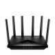 Cudy WR6500 router inalámbrico Gigabit Ethernet Doble banda (2,4 GHz / 5 GHz) Negro