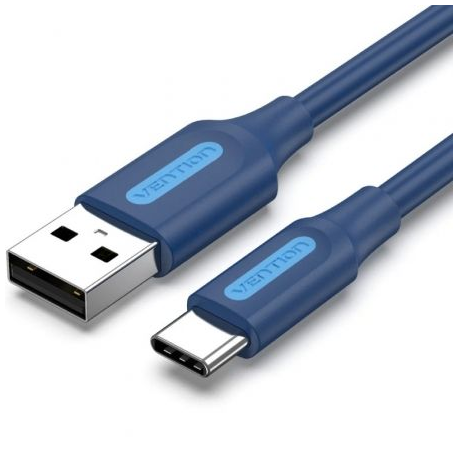 Cable USB 2.0 Tipo-C Vention COKLH/ USB Tipo-C Macho - USB Macho/ 480Mbps/ 2m/ Azul