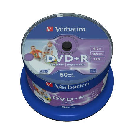 Verbatim DVD R Wide Inkjet Printable No ID Brand 43512