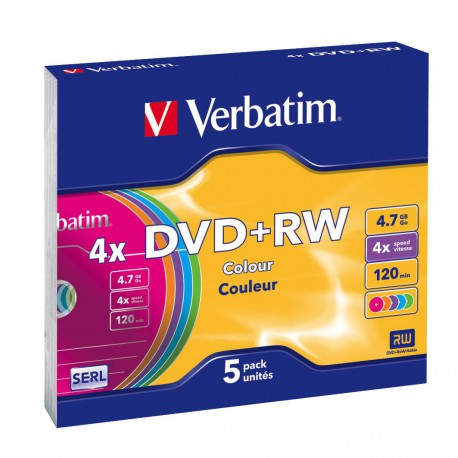 Verbatim DVD RW Colours 43297