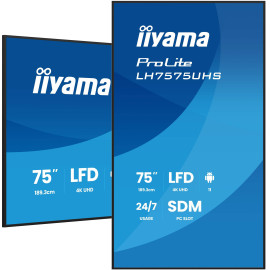 iiyama LH7575UHS-B2AG pantalla de señalización Pantalla plana para señalización digital