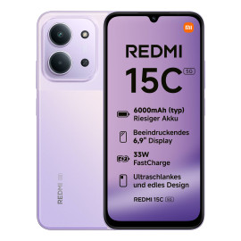 Xiaomi Redmi 15C 17,5 cm (6.9'') 5G USB Tipo C 4 GB 128 GB 6000 mAh Púrpura
