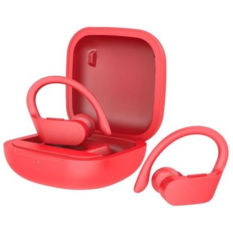 Auriculares Deportivos Bluetooth Daewoo DW2025 con estuche de carga/ Autonomía 5h/ Rojos