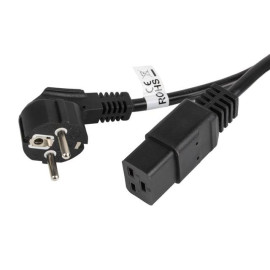 Lanberg CA-C19C-10CC-0018-BK cable de transmisión Negro 1,8 m CEE7/7 C19 acoplador