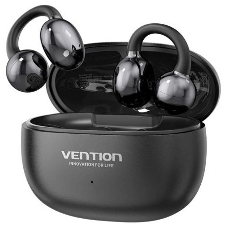 Auriculares Bluetooth Vention Echo Clip A11 Pro con estuche de carga/ Autonomía 6h/ Negro