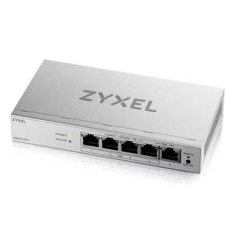 Zyxel GS1200-5HPV3 Gestionado L2 Gigabit Ethernet (10/100/1000) Energía sobre Ethernet (PoE) Escritorio Gris