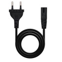 Nanocable Cable de Alimentación con forma 8, CEE7/16/M – C7/H, Negro, 3m