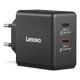 Lenovo 40AW065BEU adaptador e inversor de corriente Interior / exterior 65 W Negro
