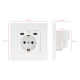 Nanocable Base de enchufe de pared tipo schuko con 2 USB-C PD - Max. 3.4A, Blanco