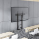 AISENS Soporte Suelo Con Manivela y Fijacion a Pared, TV 120kg de 60''-100'', Negro