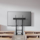 AISENS Soporte Suelo Con Manivela y Fijacion a Pared, TV 120kg de 60''-100'', Negro
