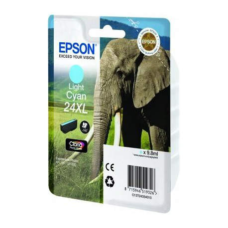 Epson Cartucho 24XL cian claro (etiqueta RF) C13T24354020
