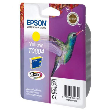 Epson T0804 Yellow Ink Cartridge (Hummingbird) C13T08044010