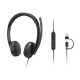 Lenovo VoIP Headset 5000 Auriculares Alámbrico Diadema Oficina/Centro de llamadas USB Tipo C Negro