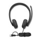 Lenovo VoIP Headset 5000 Auriculares Alámbrico Diadema Oficina/Centro de llamadas USB Tipo C Negro