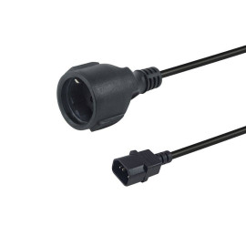 Equip 112106 cable de transmisión Negro 0,25 m IEC C14 CEE7/3