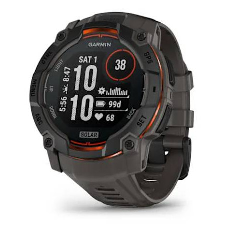 Garmin Instinct 3 Solar 3,3 cm (1.3'') MIP 50 mm Digital 176 x 176 Pixeles Pantalla táctil Negro GPS (satélite)