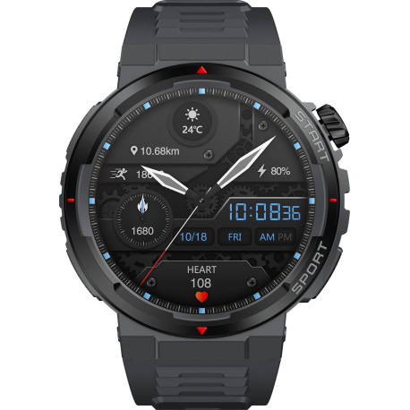 Zeblaze ARES 3 PLUS 3,63 cm (1.43'') AMOLED 45 mm Híbrido 466 x 466 Pixeles Pantalla táctil Negro