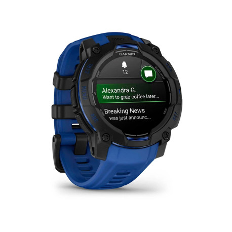 GARMIN INSTINCT® 3 NEGRO CON CORREA DE COLOR AZUL / SMARTWATCH 45MM AMOLED