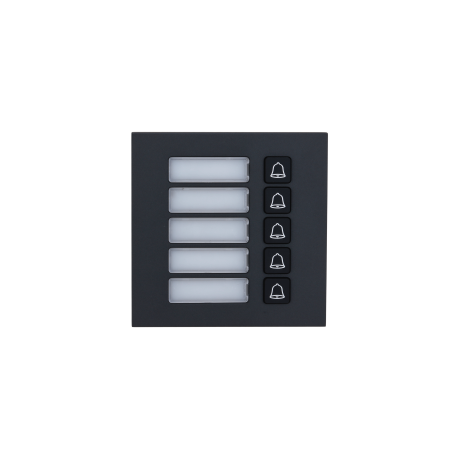 (DHI-VTO4202FB-MB5) DAHUA MÓDULO CON 5 BOTONES PARA VIDEOPORTERO EXTERIOR MODULAR SERIE VTO4202F 100X100MM