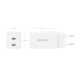 AISENS Cargador GaN 65W, 2xUSB-C PD3.0 QC4.0, Blanco